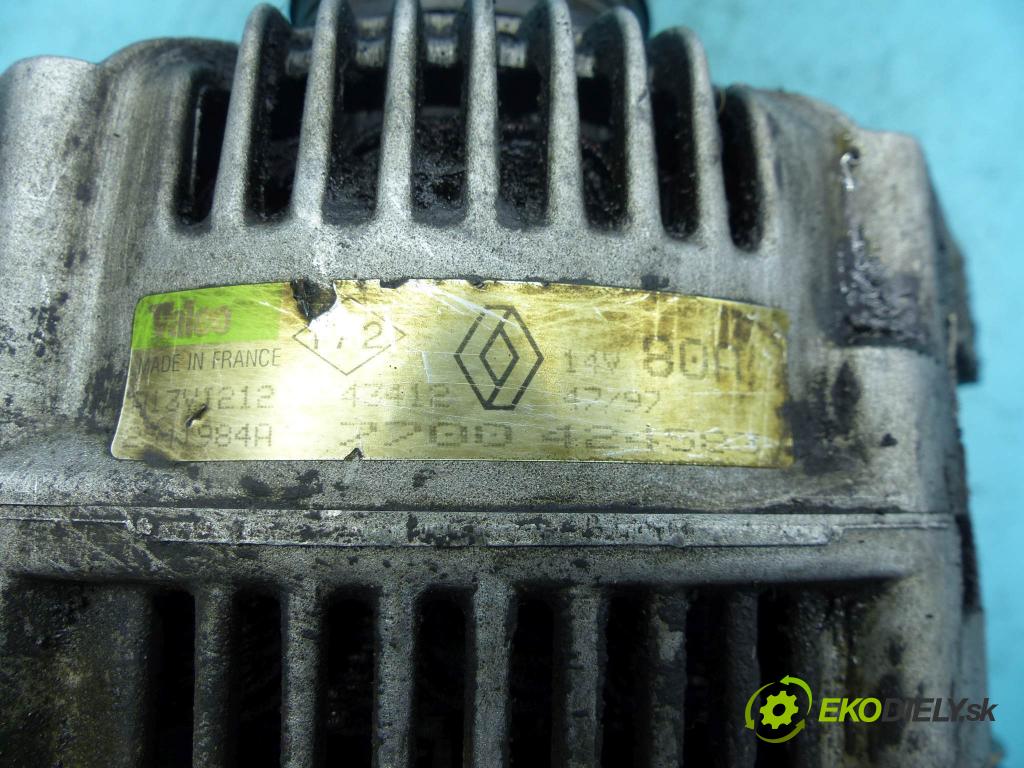 Renault Scenic I 1996-2003 1.6 8v 90 HP manual 66 kW 1598 cm3 5- Alternator 7700424583 (Alternátory)
