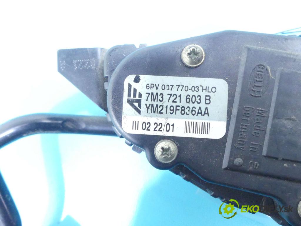 Vw Sharan I 1995-2010 1.9 tdi 116 HP manual 85 kW 1896 cm3 5- pedále 7M3721603B (Pedále)