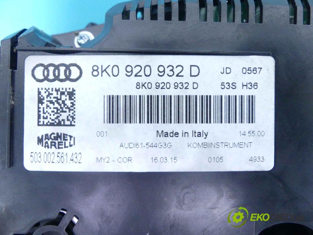 Audi A4 B8 2007-2015 2.0 tdi 150 HP automatic 110 kW 1968 cm3 5- prístrojovka/ budíky 8K0920932D (Prístrojové dosky, displeje)