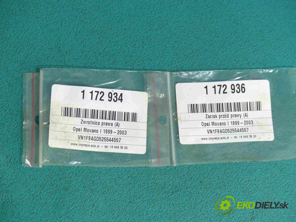 Opel Movano I 1999-2003 2.2 dci 90 HP manual 66 kW 2188 cm3 5- náboj pravé  (Náboje)