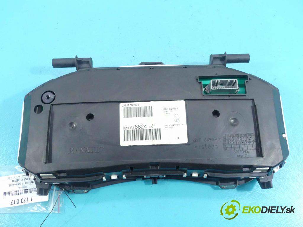 Renault Clio III 2005-2012 1,2.0 16v 75 HP manual 55 kW 1149 cm3 5- prístrojovka/ budíky 8200316824-H (Prístrojové dosky, displeje)