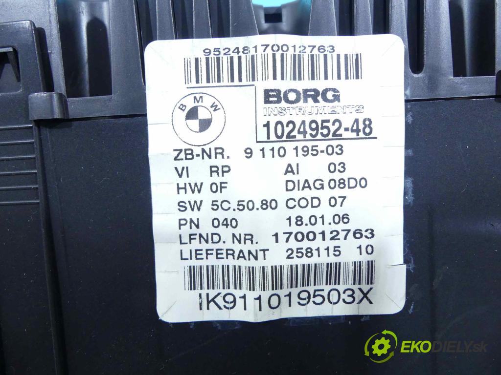 Bmw 1 E87 2004-2011 2.0d 163 HP automatic 120 kW 1995 cm3 5- prístrojovka/ budíky 1024952 (Prístrojové dosky, displeje)
