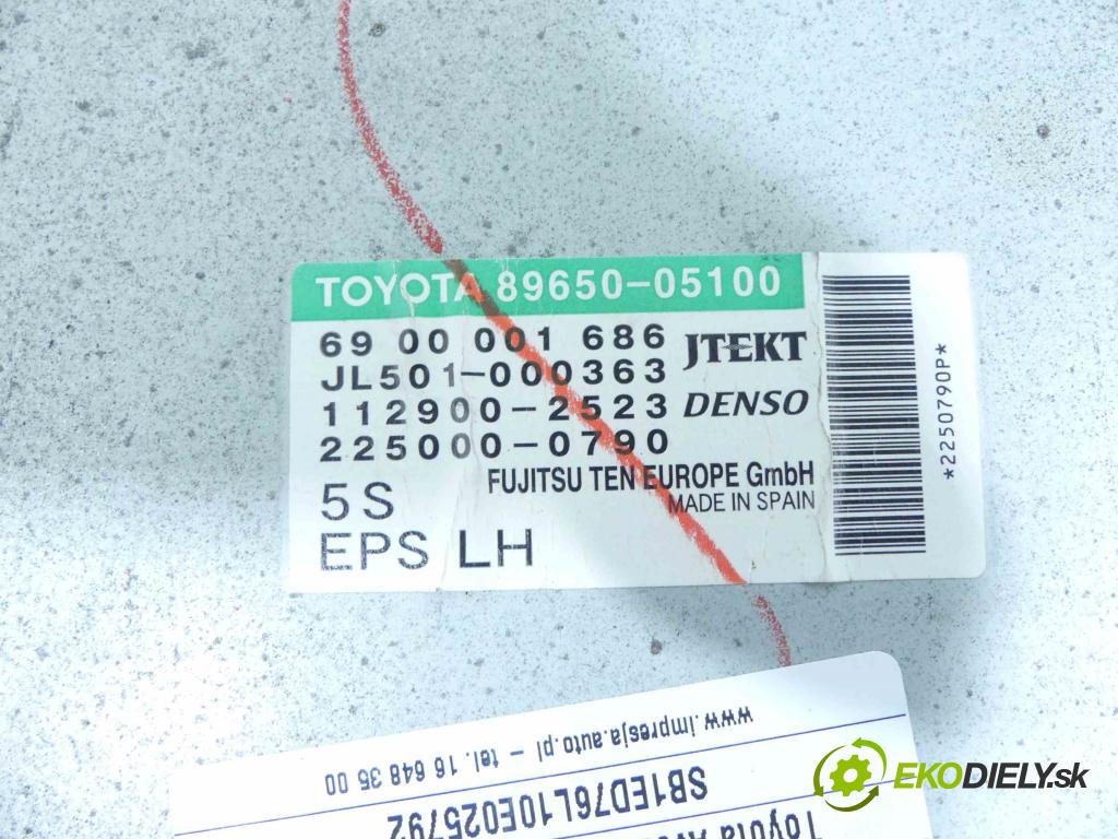 Toyota Avensis III T27 2009-2018 2.0 D4D 126 HP manual 93 kW 1998 cm3 5- modul riadiaca jednotka 89650-05100 (Ostatné)