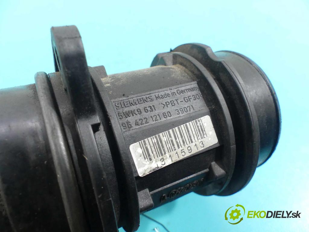 Peugeot 307 1.4 hdi 68 HP manual 50 kW 1398 cm3 3- průtokoměr: 5WK9631 (Váhy vzduchu)