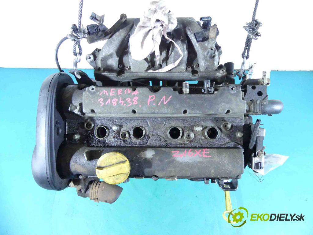 Opel Meriva A 2002-2010 1.6 16v 101 HP manual 74 kW 1598 cm3 5- motor benzín: Z16XE