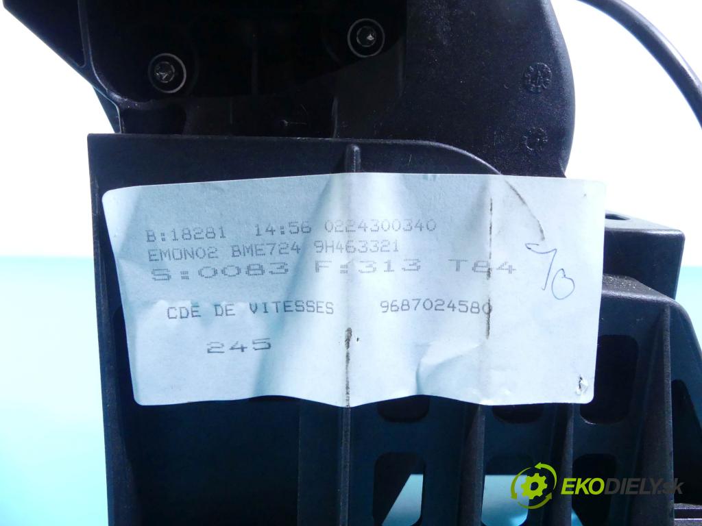 Peugeot 3008 I 2009-2016 1.6 hdi 109 HP automatic 80 kW 1560 cm3 5- Páka: Změny: stupeň,rýchlosť 9687024580 (Rýchlostné páky / kulisy)