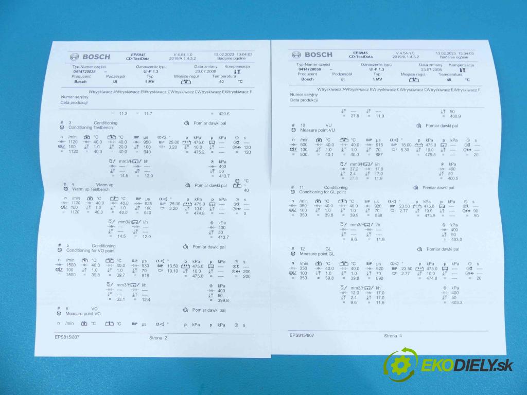 Ford Galaxy Mk1 1995-2006 1.9 tdi 116 hp manual 85 kW 1896 cm3 5- vstřikovací čerpadlo 0414720038 (Vstřikovač paliva)