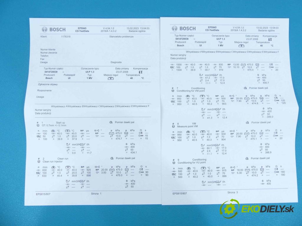 Ford Galaxy Mk1 1995-2006 1.9 tdi 116 hp manual 85 kW 1896 cm3 5- vstřikovací čerpadlo 0414720038 (Vstřikovač paliva)
