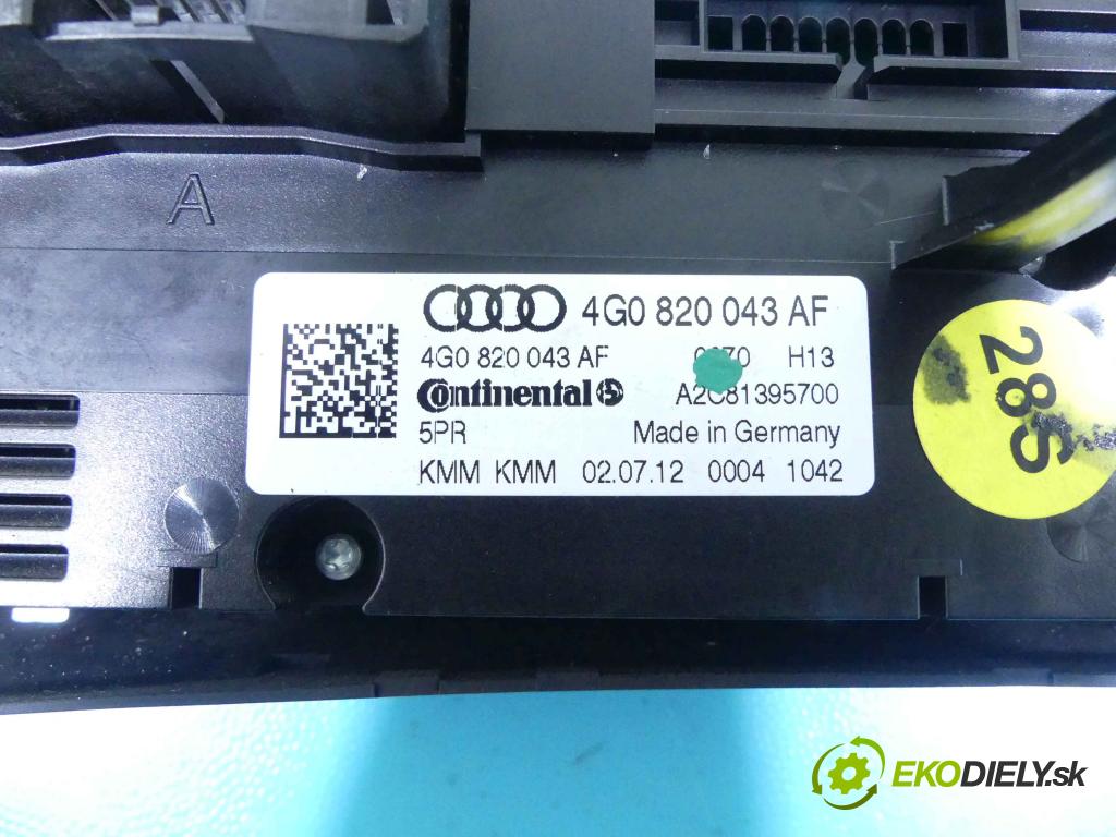 Audi A6 C7 2011-2018 3.0 TFSI 310HP automatic 228 kW 2995 cm3 4- panel kúrenia 4G0820043AF
