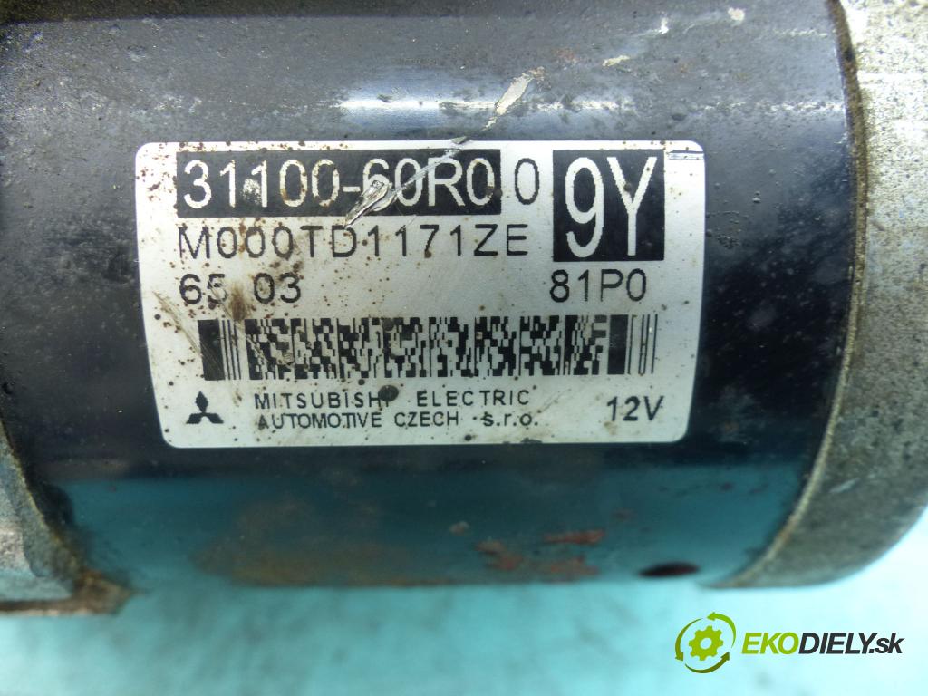 Suzuki Swift Mk7 2010-2017 1.2 16v 94 HP manual 69 kW 1242 cm3 5- štartér 31100-60R0 (Štartéry)