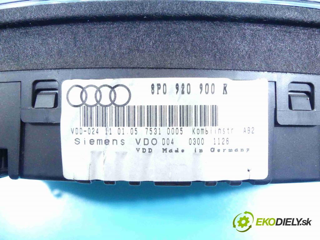 Audi A3 8P 2003-2012 2.0 tdi 136 HP manual 100 kW 1968 cm3 5- prístrojovka/ budíky 8P0920900K (Prístrojové dosky, displeje)