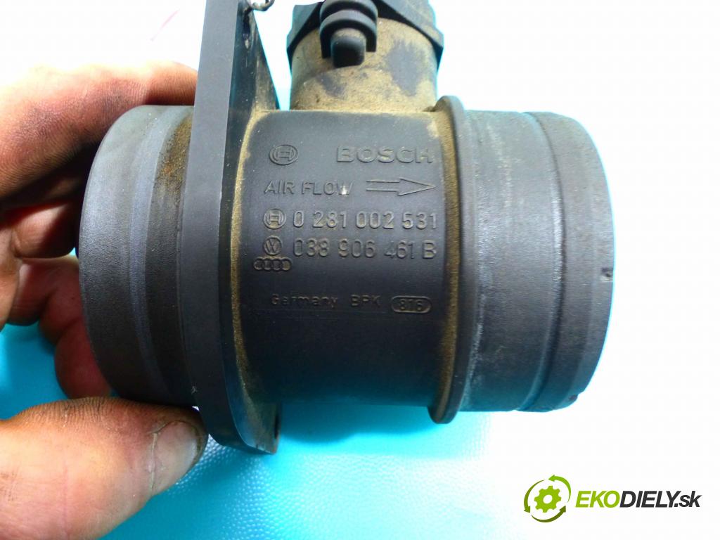 Seat Ibiza III 6L 2002-2008 1.9 tdi 101 HP manual 74 kW 1896 cm3 3- průtokoměr: 0281002531 (Váhy vzduchu)