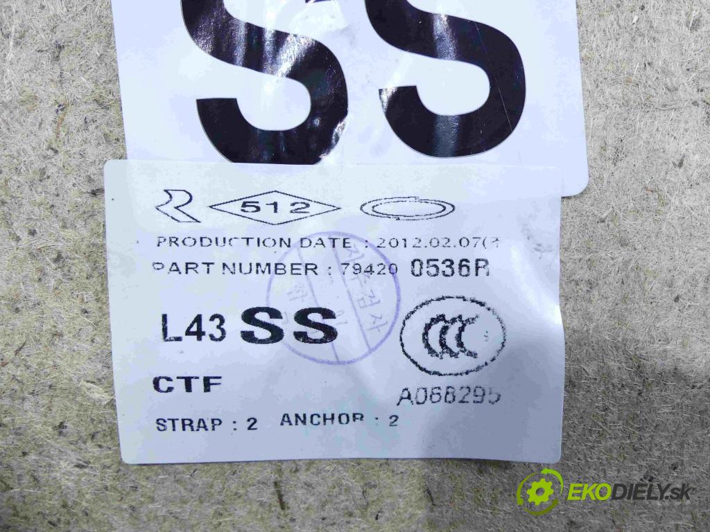 Renault Latitude  2.0 dci 173KM automatic 127 kW 1995 cm3 4- zadná 794200536R (Pláta zadné)