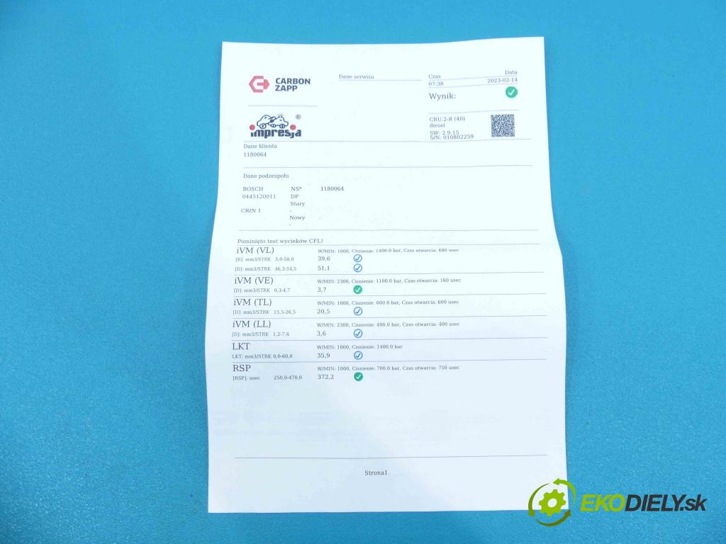 Iveco Daily III 1999-2006 2.3 HPI 136 HP manual 100 kW 2286 cm3 5- vstrek 0445120011 (Vstrekovače)