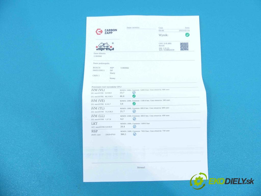 Iveco Daily III 1999-2006 2.3 HPI 136 HP manual 100 kW 2286 cm3 5- vstrek 0445120011 (Vstrekovače)