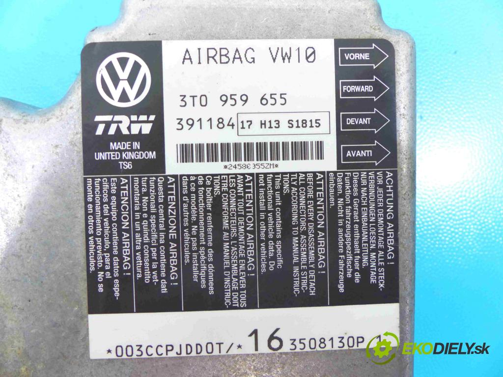 Skoda Superb II 2008-2015 2.0 tdi 170 HP manual 125 kW 1968 cm3 4- modul riadiaca jednotka 3T0959655 (Ostatné)