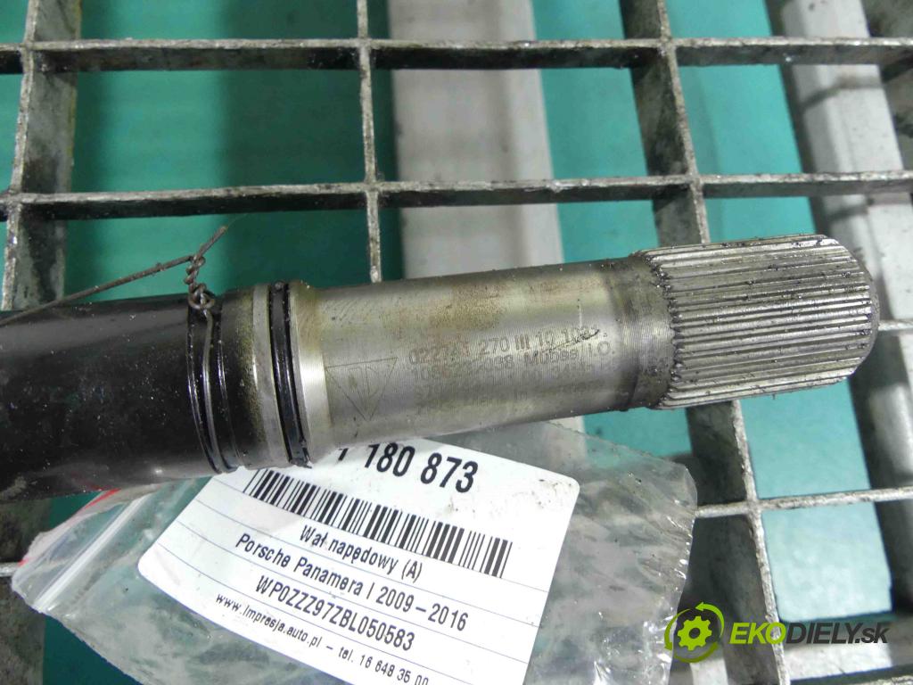 Porsche Panamera I 970 2009-2016 4.8 V8 400KM: automatic 294 kW 4806 cm3 5- Hřídel: motorovy 97034904100 (Kardaňové hriadele)