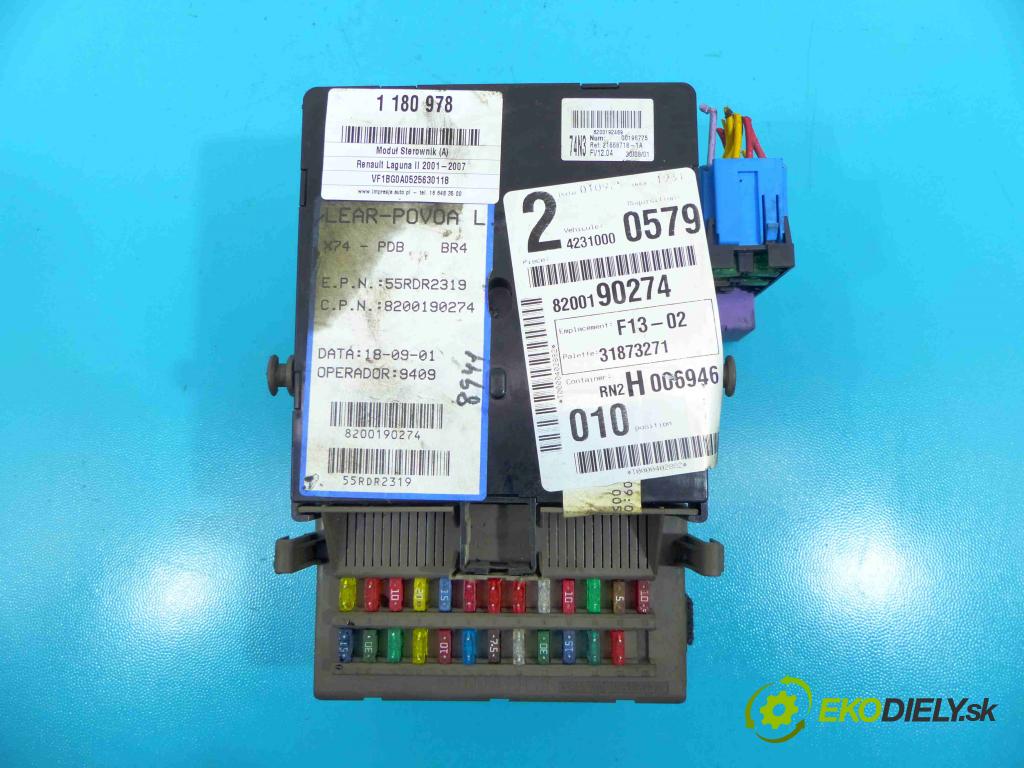 Renault Laguna II 2001-2007 1.6 16v 107 HP manual 79 kW 1598 cm3 5- modul riadiaca jednotka 8200190274 (Ostatné)