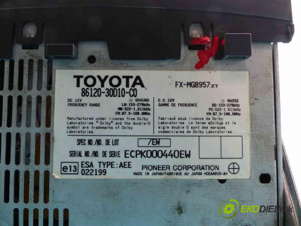 Lexus GS III 2005-2012 4.3 V8 283KM automatic 208 kW 4293 cm3 4- Radio továreň: 86120-30D10-C0