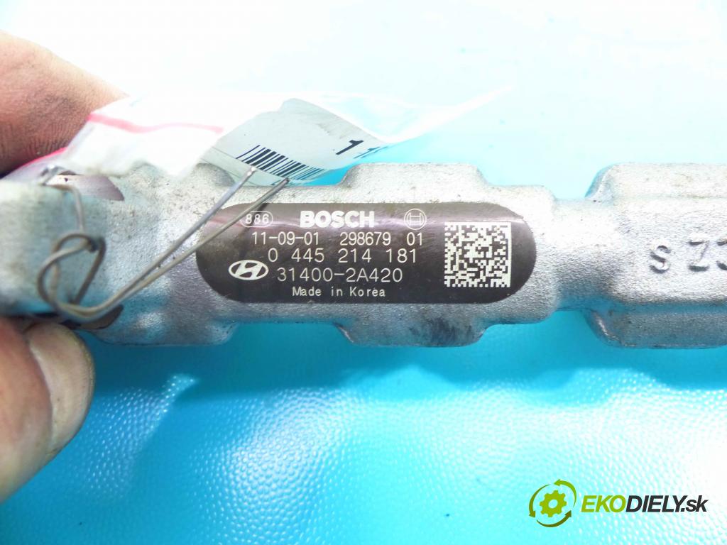 Kia Optima III 2010-2015 1.7 crdi 136 HP manual 100 kW 1685 cm3 4- lišta vstrekovacia 0445214181 (Vstrekovacie lišty)