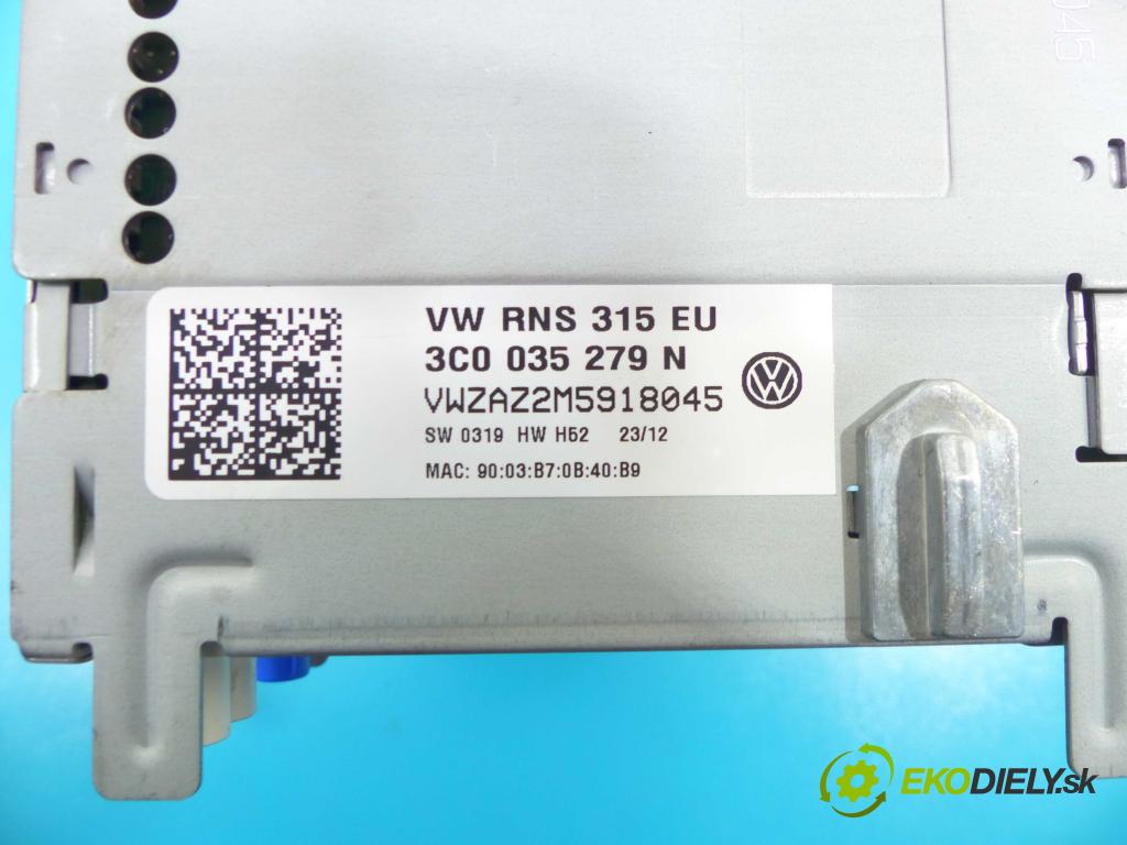 Vw Passat B7 2010-2014 2.0 tdi 140 HP manual 103 kW 1968 cm3 4- Radio továreň: 3C0035279N