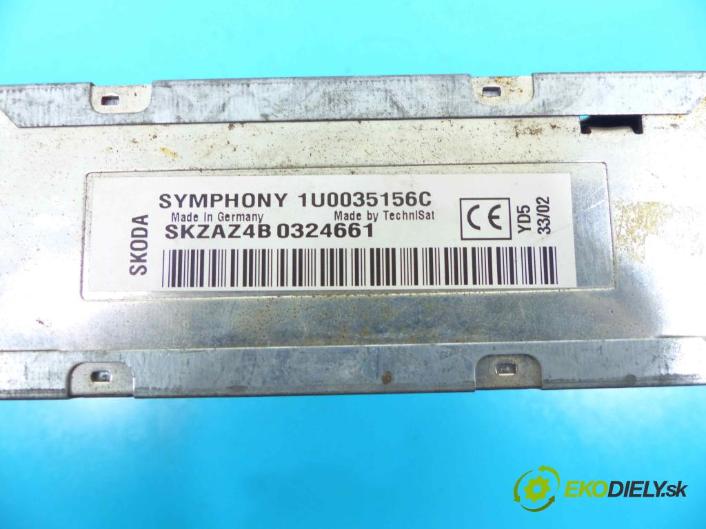 Skoda Superb I 2001-2008 1.9 tdi 131 HP manual 96 kW 1896 cm3 4- Radio továreň: 1U0035156C