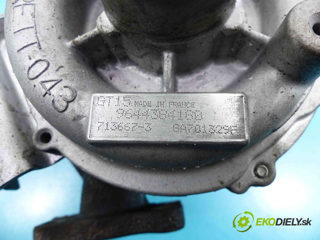 Peugeot 807 2002-2014 2.0 hdi 107 HP manual 79 kW 1997 cm3 5- turbodúchadlo, turbo 713667-3 (Turbodúchadlá (kompletné))