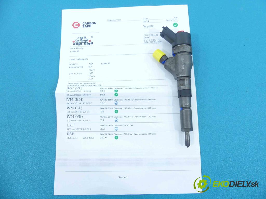Citroen Xsara Picasso 2.0 hdi 90 HP manual 66 kW 1997 cm3 5- vstrek 0445110076 (Vstrekovače)