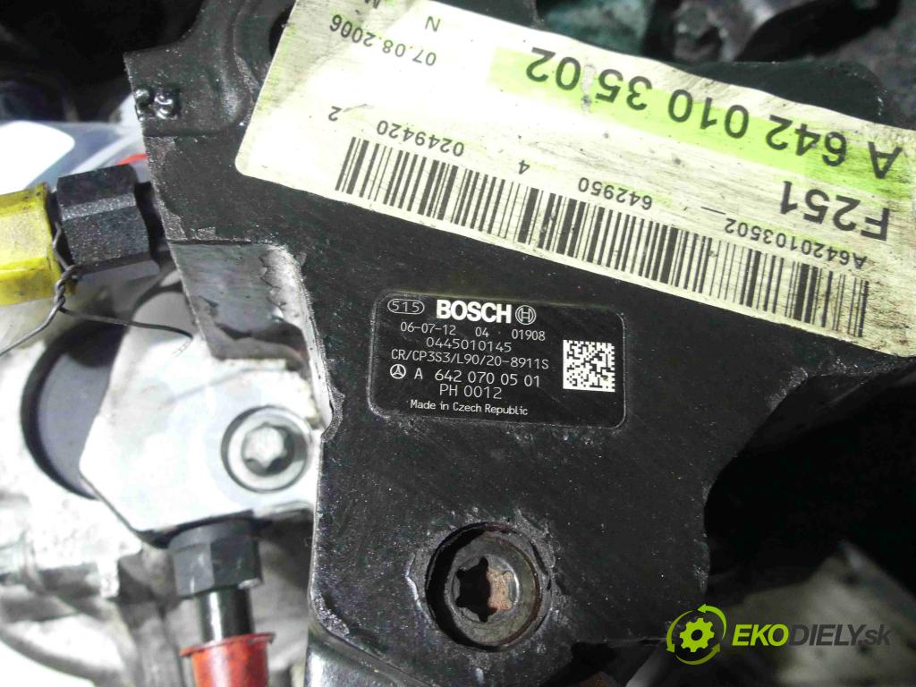 Mercedes R W251 2005-2013 3.0 CDI 224hp automatic 165 kW 2987 cm3 5- čerpadlo vstrekovacia 0445010145 (Vstrekovacie čerpadlá)