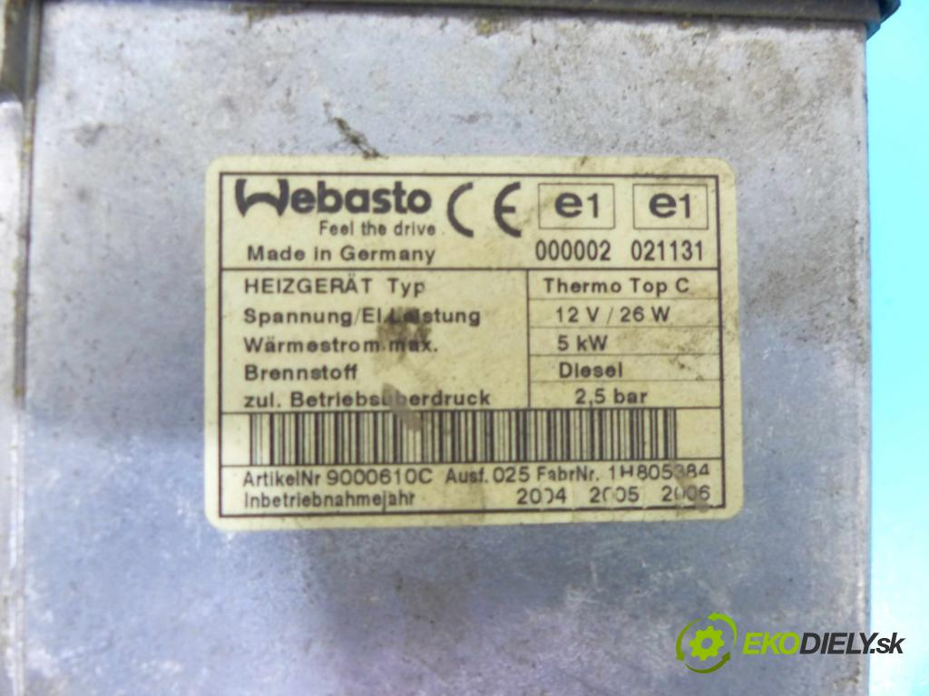 Mazda 6 I GG 2002-2007 2.0 citd 121KM manual 89 kW 1998 cm3 5- Webasto 9000610C (Webasto ohřívače)