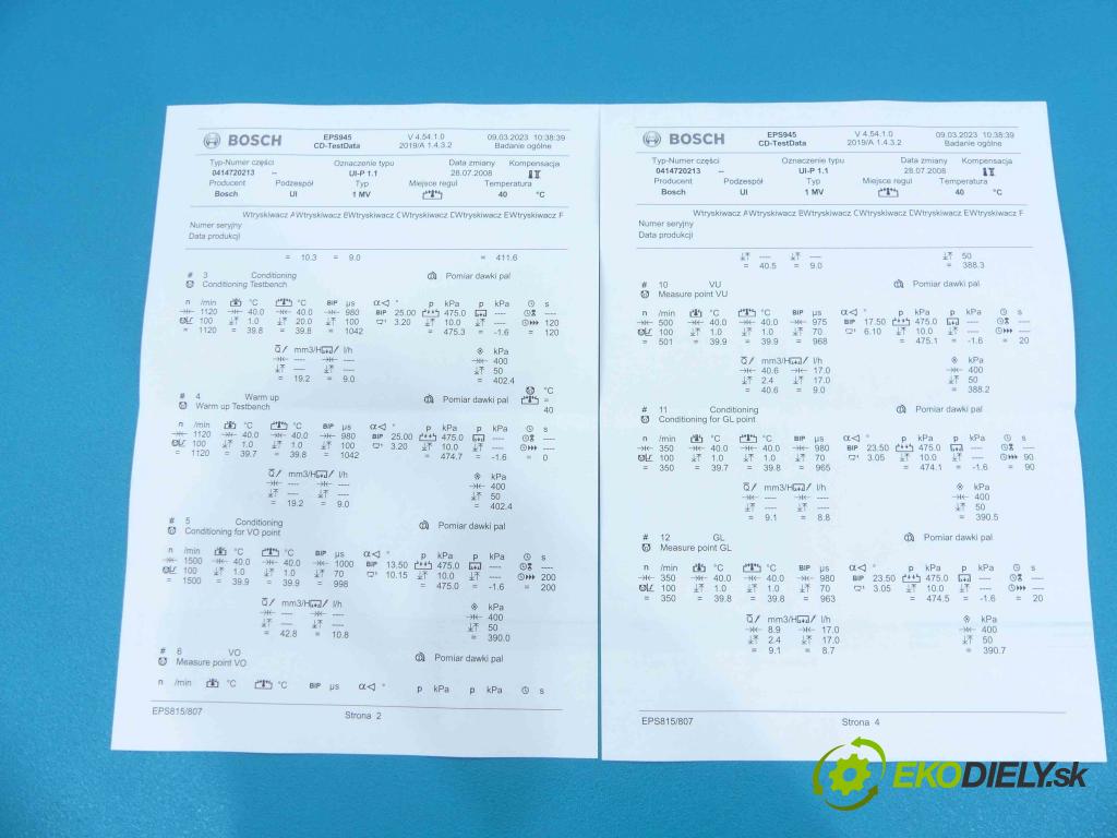 Vw Bora 1.9 tdi 101 hp manual 74 kW 1896 cm3 5- vstřikovací čerpadlo 0414720213 (Vstřikovač paliva)