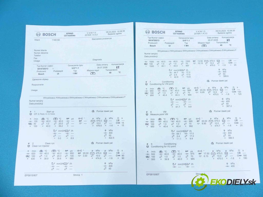 Vw Bora 1.9 tdi 101 hp manual 74 kW 1896 cm3 5- vstřikovací čerpadlo 0414720213 (Vstřikovač paliva)
