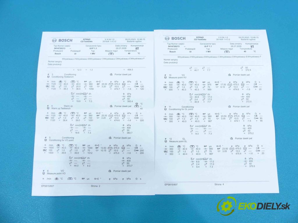 Vw Bora 1.9 tdi 101 hp manual 74 kW 1896 cm3 5- vstřikovací čerpadlo 0414720213 (Vstřikovač paliva)