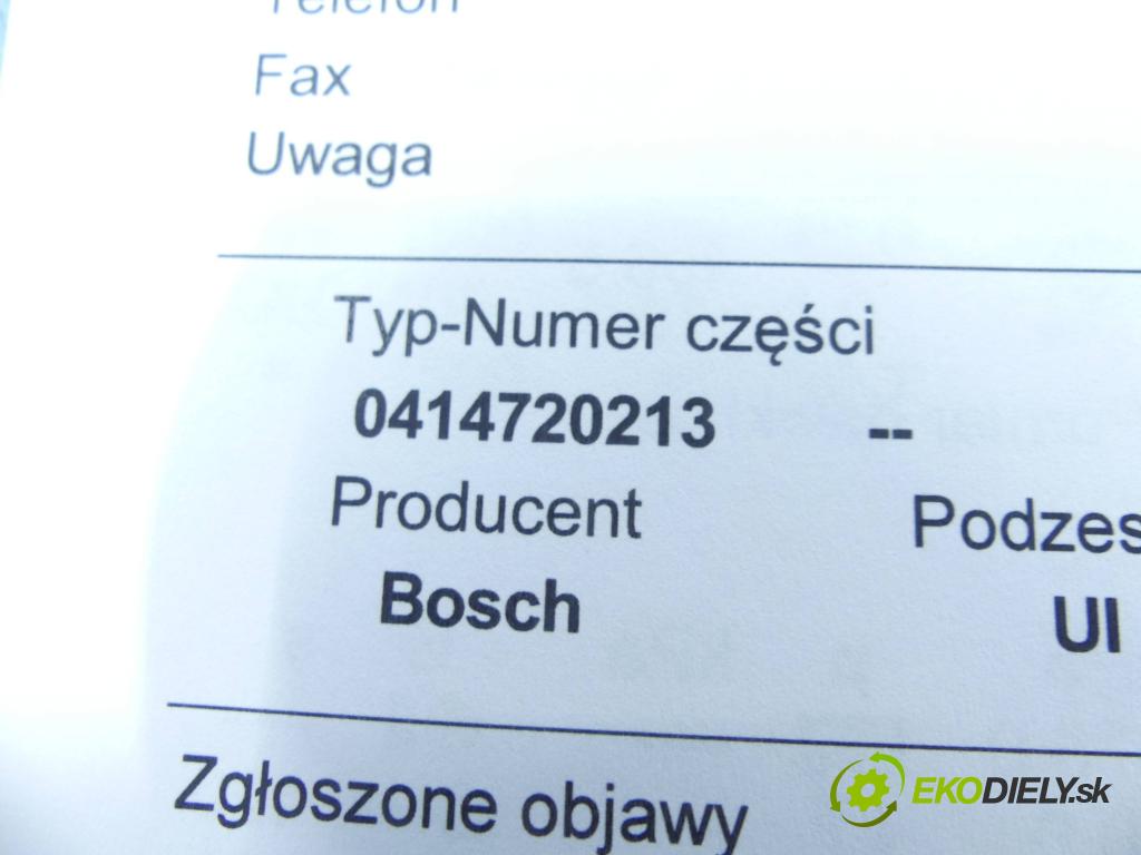 Vw Bora 1.9 tdi 101 hp manual 74 kW 1896 cm3 5- vstřikovací čerpadlo 0414720213 (Vstřikovač paliva)