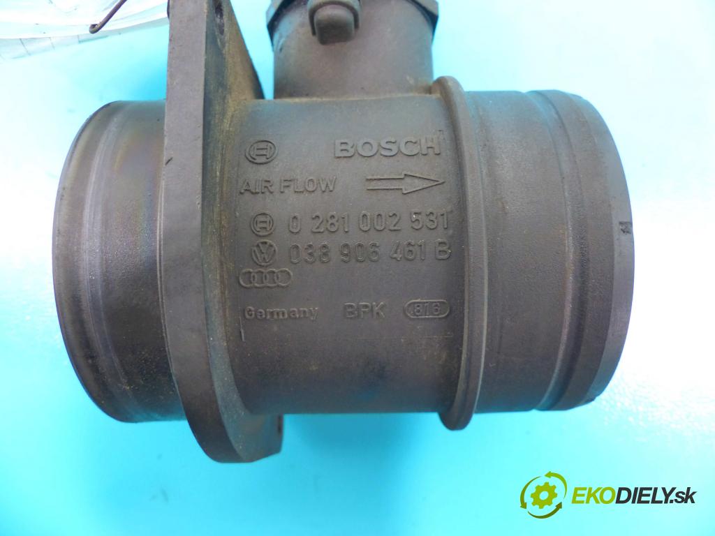 Vw Bora 1.9 tdi 101 HP manual 74 kW 1896 cm3 5- průtokoměr: 0281002531 (Váhy vzduchu)