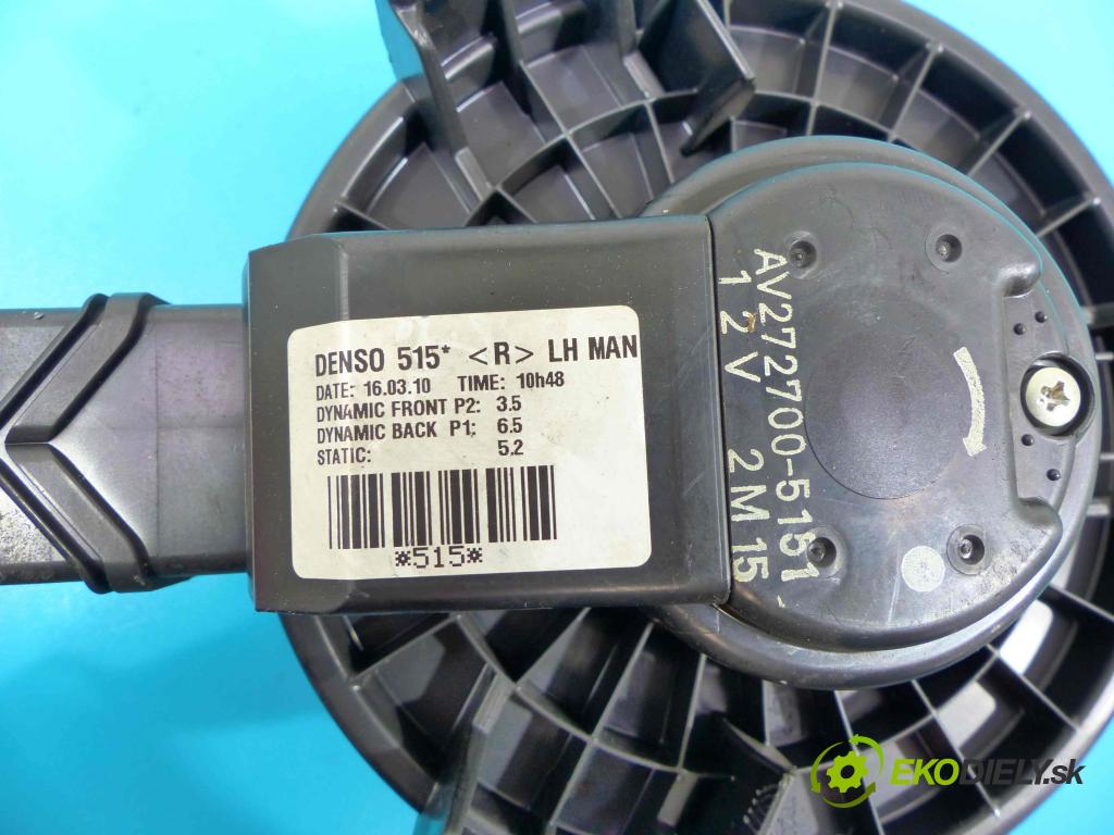 Toyota Auris I 2006-2013 1.4 D4D 90 HP manual 66 kW 1364 cm3 5- ventilátor vzduchu AV272700-5151