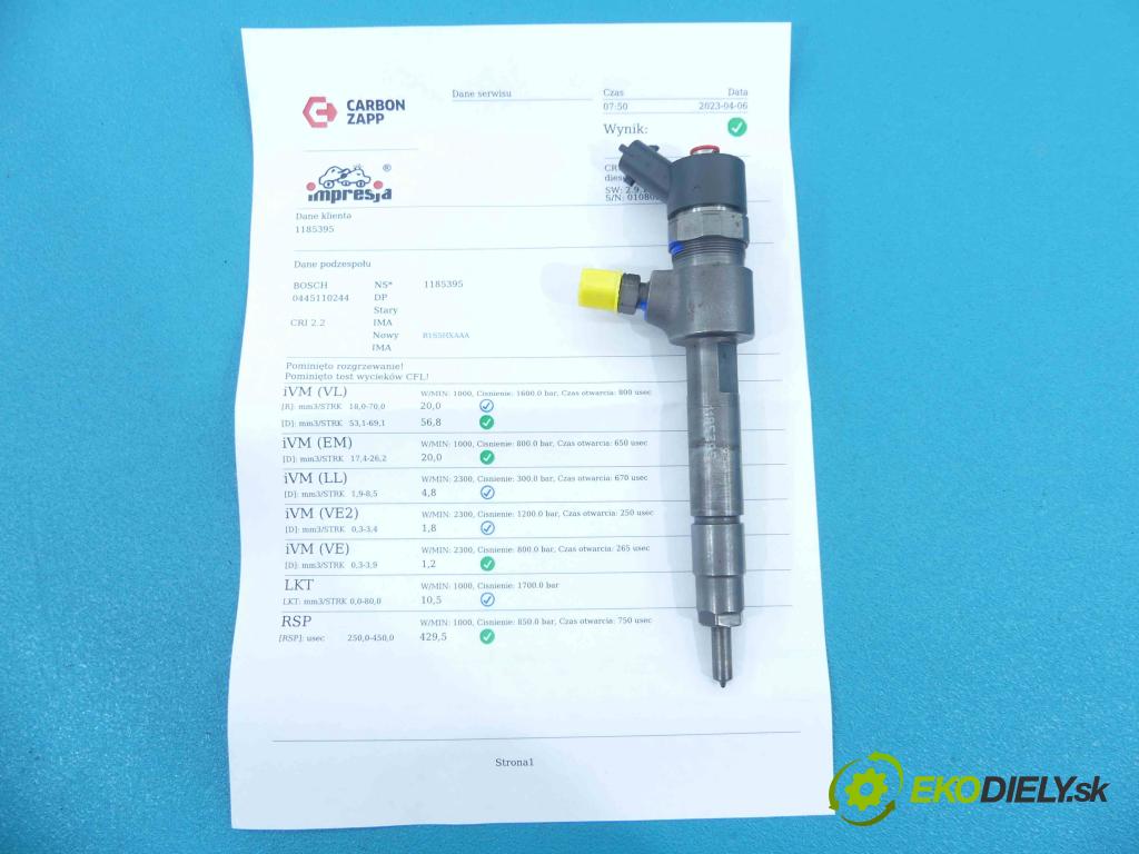 Fiat Croma II 2005-2010 1.9 jtd 120 HP manual 88 kW 1910 cm3 5- vstrek 0445110244 (Vstrekovače)