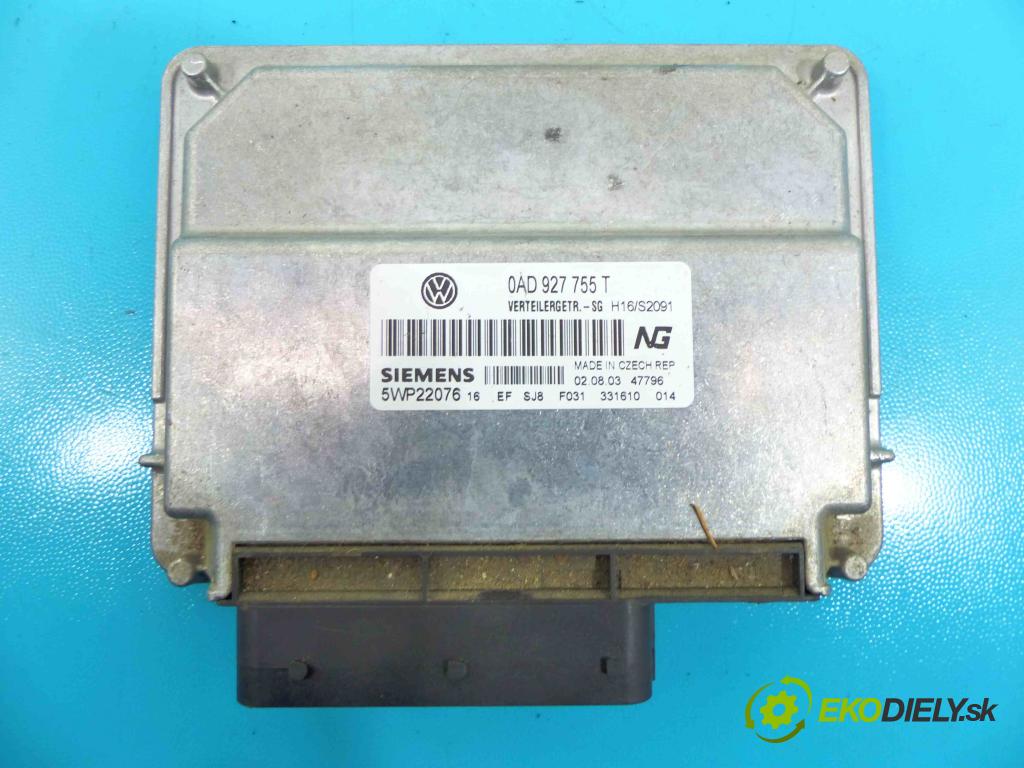 Vw Touareg I 2002-2010 2.5 tdi 174 HP manual 128 kW 2461 cm3 5- modul riadiaca jednotka 0AD927755T (Ostatné)