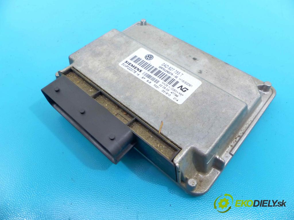 Vw Touareg I 2002-2010 2.5 tdi 174 HP manual 128 kW 2461 cm3 5- modul riadiaca jednotka 0AD927755T (Ostatné)