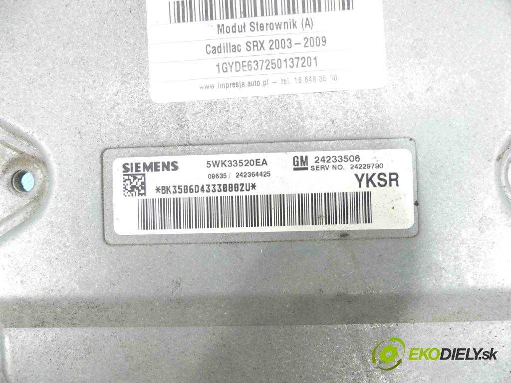 Cadillac SRX 2003-2009 3.6 V6 258 HP automatic 190 kW 3564 cm3 5- modul riadiaca jednotka 24233506 (Ostatné)