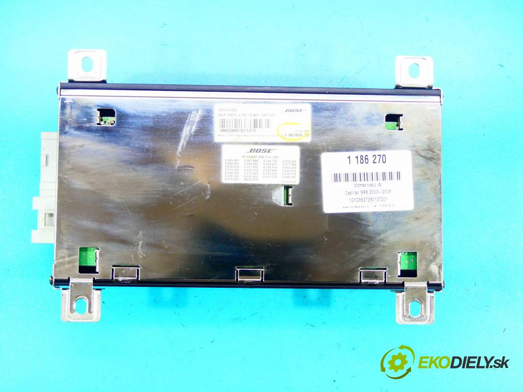 Cadillac SRX 2003-2009 3.6 V6 258 HP automatic 190 kW 3564 cm3 5- Zesilovač: 308160420 (Zosilňovače)