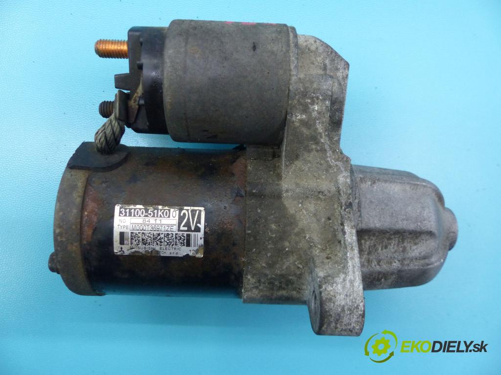 Suzuki Splash 1.0 65 HP manual 48 kW 996 cm3 5- štartér 31100-51K00 (Štartéry)