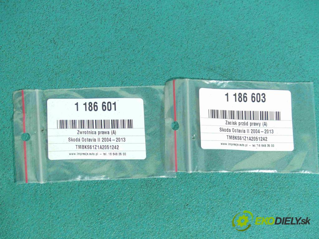 Skoda Octavia II 2004-2013 1.9 tdi 105 HP manual 77 kW 1900 cm3 5- brzdič predné pravý  (Ostatné)