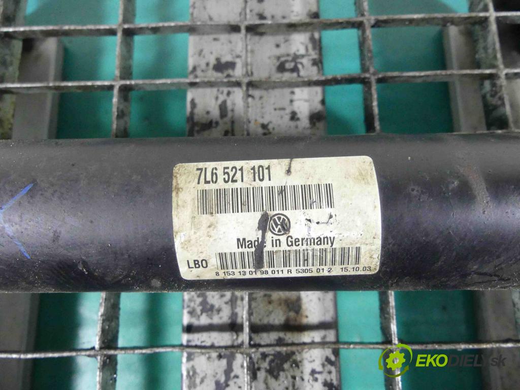 Vw Touareg I 2002-2010 2.5 tdi 174 HP manual 128 kW 2461 cm3 5- Hřídel: motorovy 7L6521101 (Kardaňové hriadele)