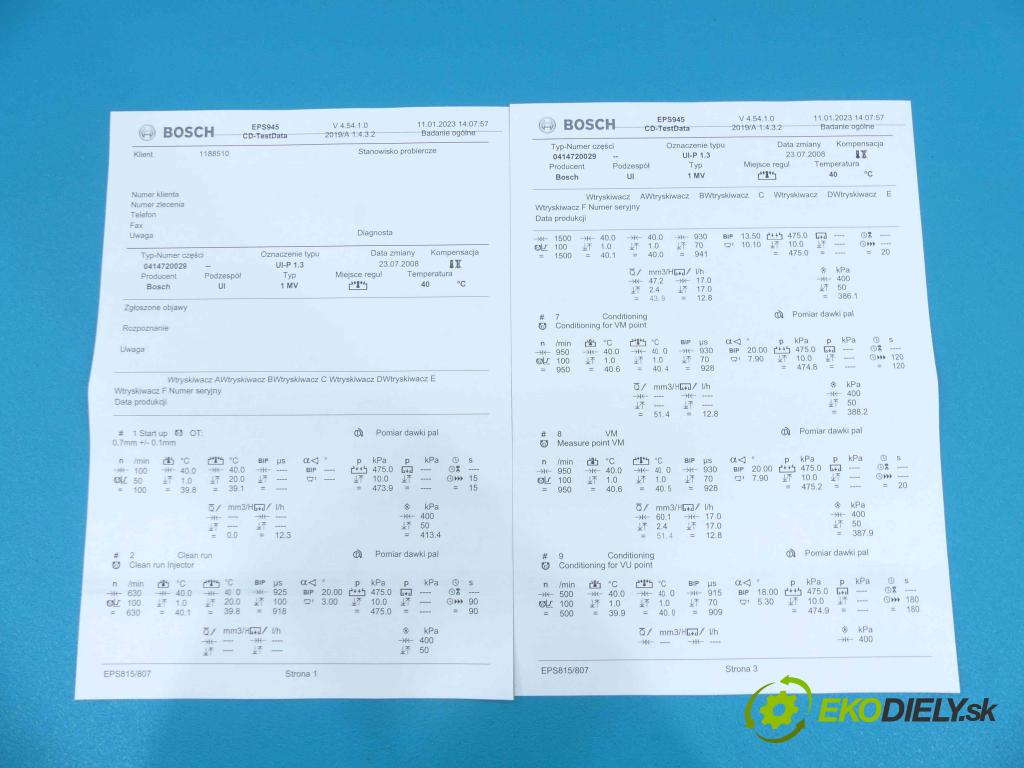 Vw Sharan I 1995-2010 1.9 tdi 116 HP manual 85 kW 1896 cm3 5- vstrekovacie čerpadlo 0414720029 (Vstrekovače)
