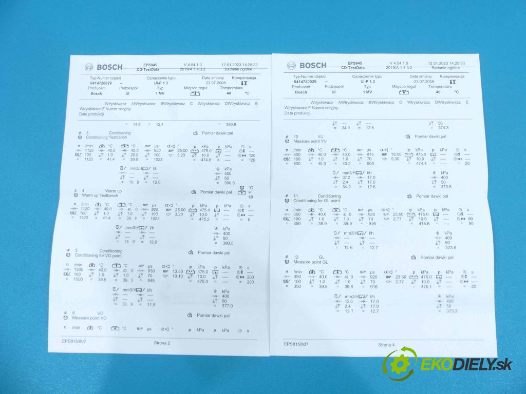 Vw Sharan I 1995-2010 1.9 tdi 116 HP manual 85 kW 1896 cm3 5- vstrekovacie čerpadlo 0414720029 (Vstrekovače)