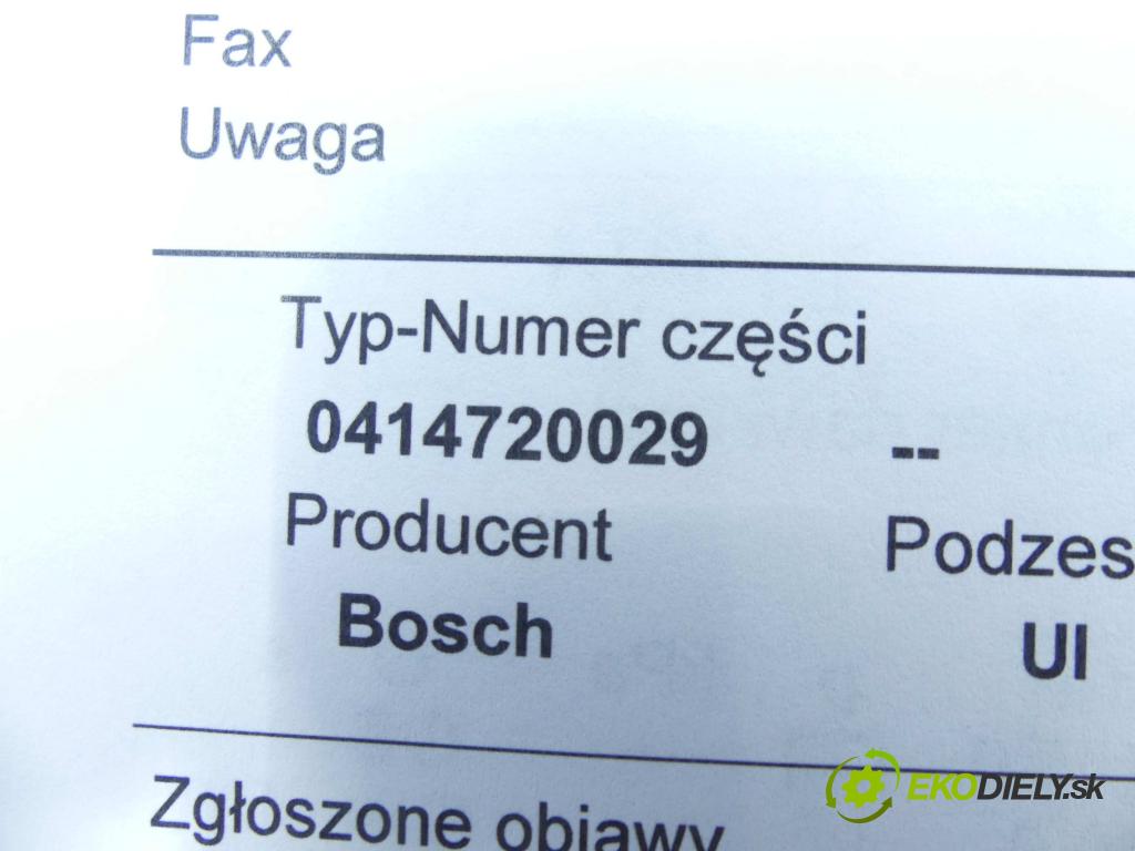 Vw Sharan I 1995-2010 1.9 tdi 116 HP manual 85 kW 1896 cm3 5- vstrekovacie čerpadlo 0414720029 (Vstrekovače)