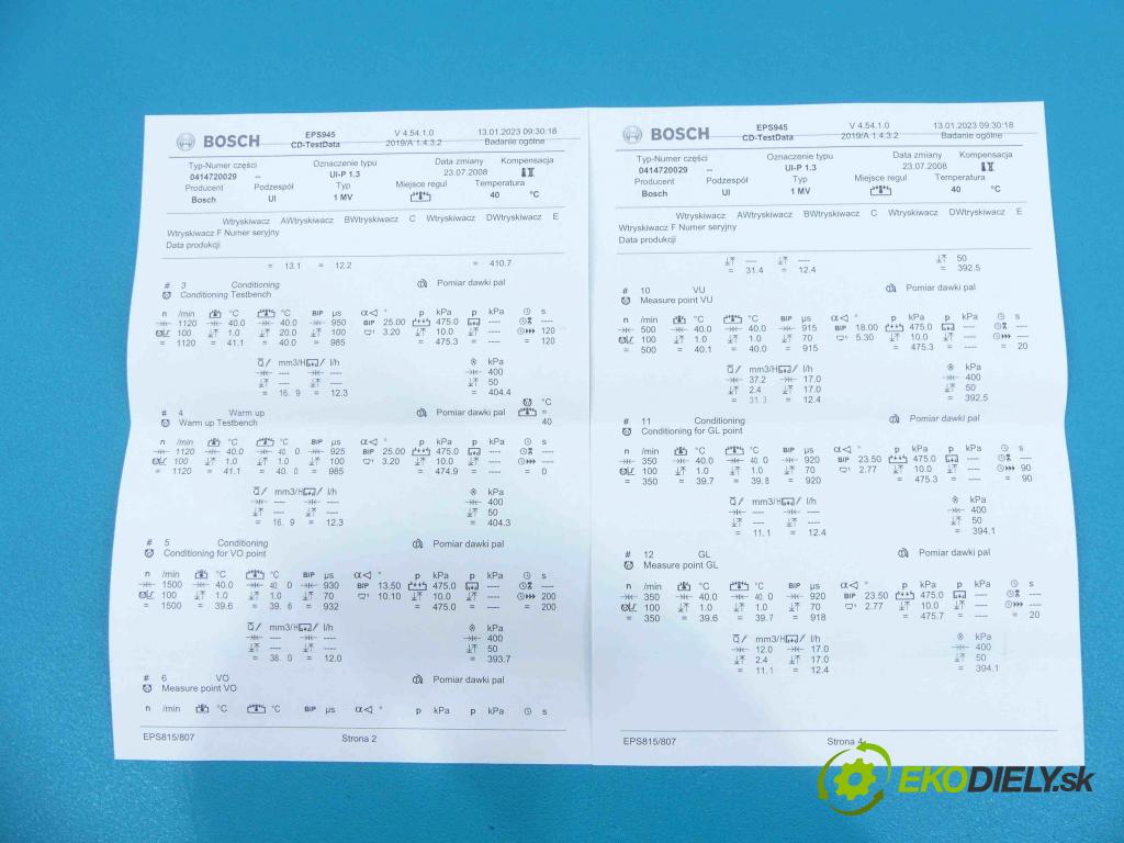Vw Sharan I 1995-2010 1.9 tdi 116 HP manual 85 kW 1896 cm3 5- vstrekovacie čerpadlo 0414720029 (Vstrekovače)