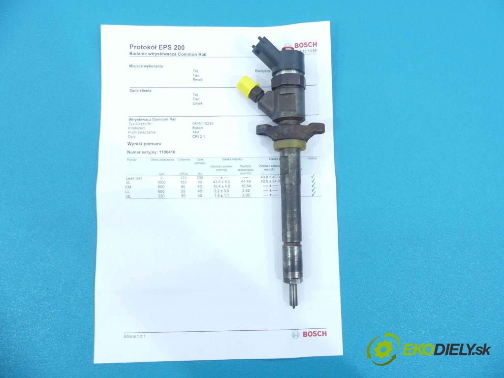 Ford Focus Mk2 2004-2011 1.6 tdci 90 HP manual 66 kW 1560 cm3 5- vstrek 0445110239 (Vstrekovače)
