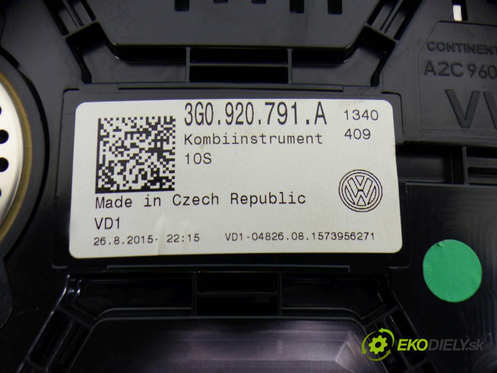 Vw Passat B8 2014 - 2.0 tdi 239KM automatic 176 kW 1968 cm3 5- Přístrojová deska 3G0920791A (Přístrojové desky, displeje)